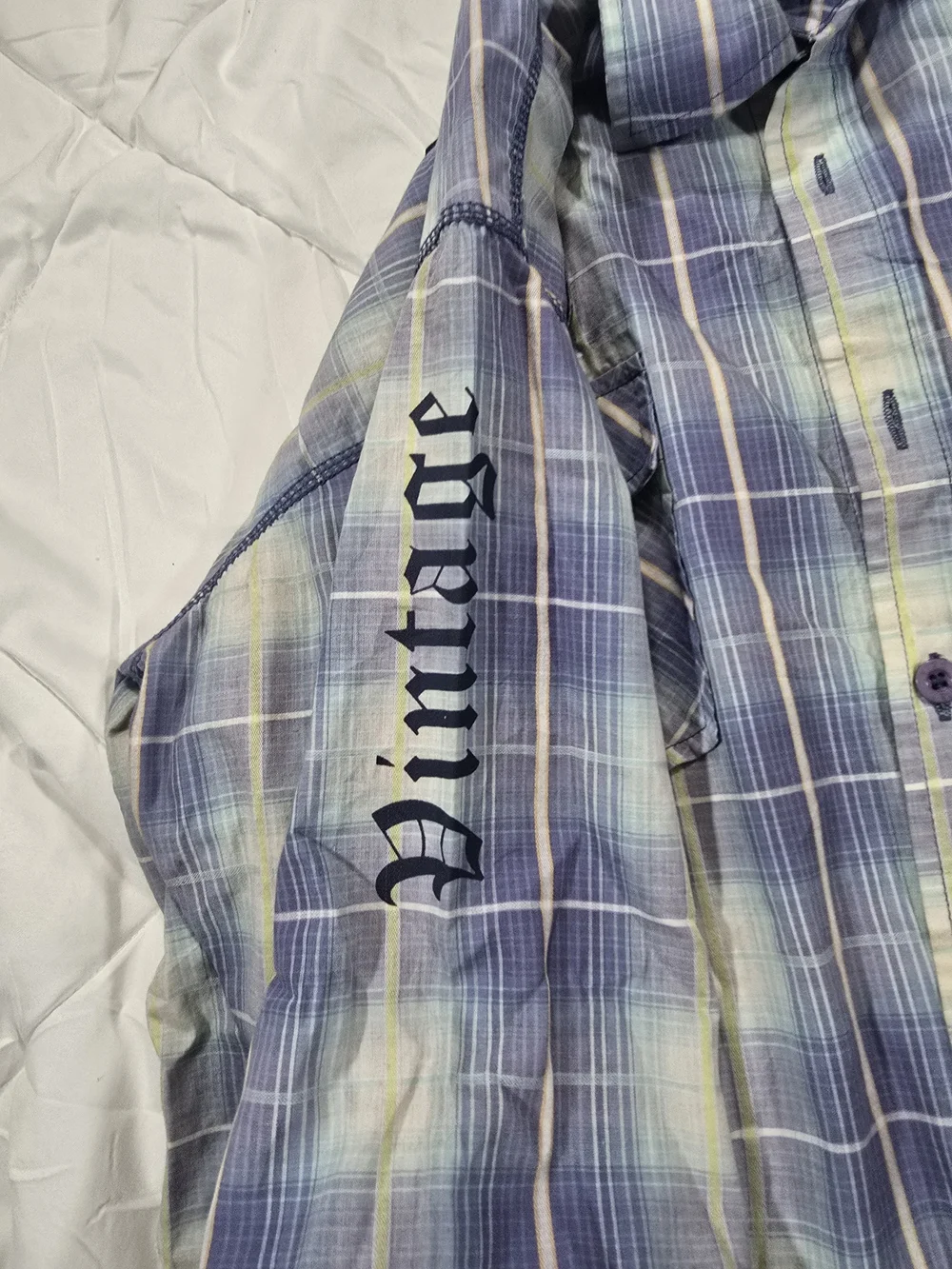 Vintage Heroic Rescue Blue Plaid Men’s Shirt Size Medium